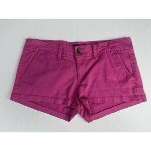 American Eagle Y2K Micro Pink Shorts Sz 8 Stretch Pockets Preppy